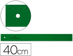 Regla Faber Castell plástico verde 40cm.